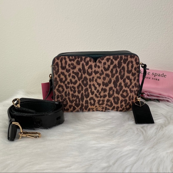 Kate Spade Metallic Leopard Medium Crossbody Bag - Picture 3 of 8